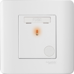 Schneider Electric 施耐德電氣 E8430FSGN_WE Zencelo 13A 單位保險菲士蘇連指示燈 (凝白)