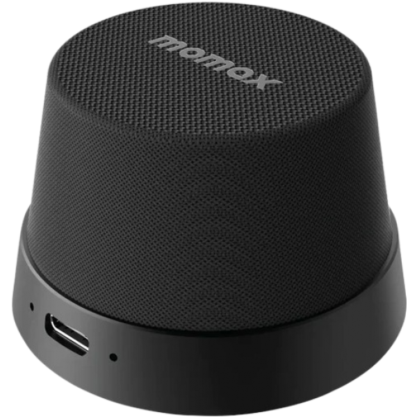 Momax 1-Vibe Go BS6GSD 磁吸無線音箱套裝 (黑色): IPX6防水、TWS立體聲、86g輕巧