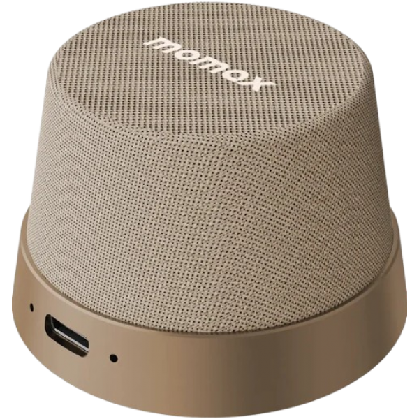 Momax 1-Vibe Go BS6GSL2 磁吸無線音箱套裝 (砂岩色): IPX6防水、TWS立體聲、86g輕巧