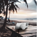 Momax 1-Vibe Go BS6HKS 磁吸無線音箱 (銀色): IPX6防水、TWS立體聲、86g輕巧