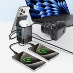 XPower RN105 Qi2 6輸出 105W GaN塔式充電器（白色）：GaN晶片、雙伸縮線、多重安全保護