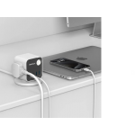 Momax 1-Charge Work Flow US20UKW 3插座電源盒（附USB）：30W GaN晶片、7合1充電、多重保護