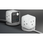 Momax 1-Charge Work Flow US20UKW 3插座電源盒（附USB）：30W GaN晶片、7合1充電、多重保護