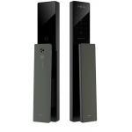 Moorgen 摩根 T5+系列 Swarovski 黑色水晶按鈕 貓眼智能電子門鎖 (把手面板: 雲母黑 (原裝) + 寶石灰 (自選)