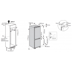 Whirlpool 惠而浦 WHC18T311HK/L 249公升 變頻雙門無霜嵌入式雪櫃 (左門鉸)