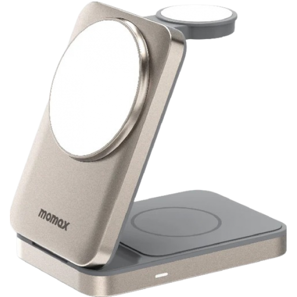 Momax UD36L 1-Charge Q.Port 折疊Qi2三合一磁吸無線充電支架