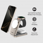 Momax UD36L 1-Charge Q.Port 折疊Qi2三合一磁吸無線充電支架