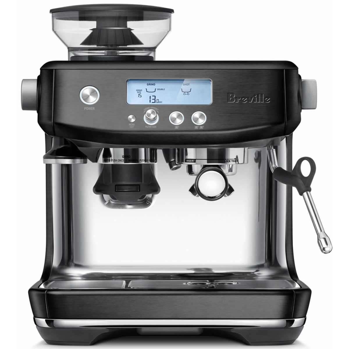 Breville Barista Express Impress 意式咖啡機 | 內置磨豆器 | ThermoJet™加熱系統 | (黑鋼)