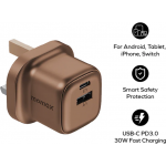 Momax 1-Charge UM71UKL2 30W GaN雙口充電器 | USB-C+USB-A | 智能安全保護