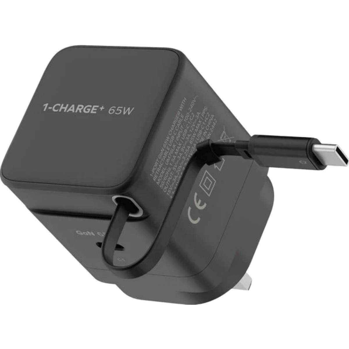 Momax 1-CHARGE+ UM76UKD 65W GaN充電器 | 可伸縮USB-C線 | 智能安全保護