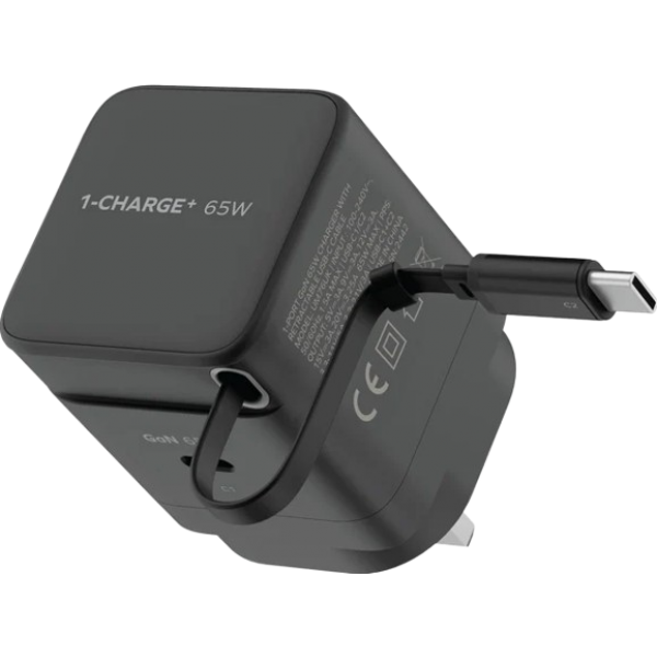 Momax 1-CHARGE+ UM76UKD 65W GaN充電器 | 可伸縮USB-C線 | 智能安全保護