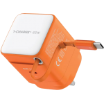 Momax UM76UKM 1-CHARGE+ 1 連接埠 GaN 65W 充電器，附可伸縮 USB-C線