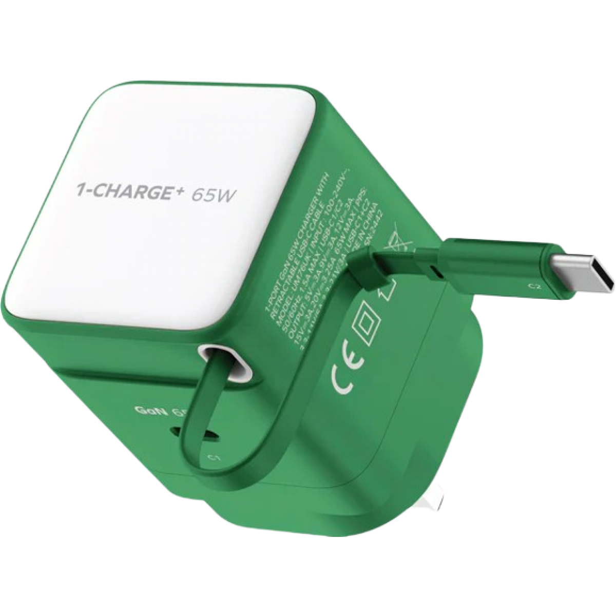 Momax 1-CHARGE+ UM76UKG 65W GaN充電器 | 可伸縮USB-C線