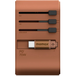 Momax 1-World+ UA18UKL2 70W GaN旅行插座 | 內置伸縮USB-C線 | 4個USB
