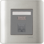 Schneider Electric 施耐德電氣 E8431RJS_5_SA Zencelo 單位RJ45 5e類數據插座 (Keystone面板/備防塵活門) (銀灰)