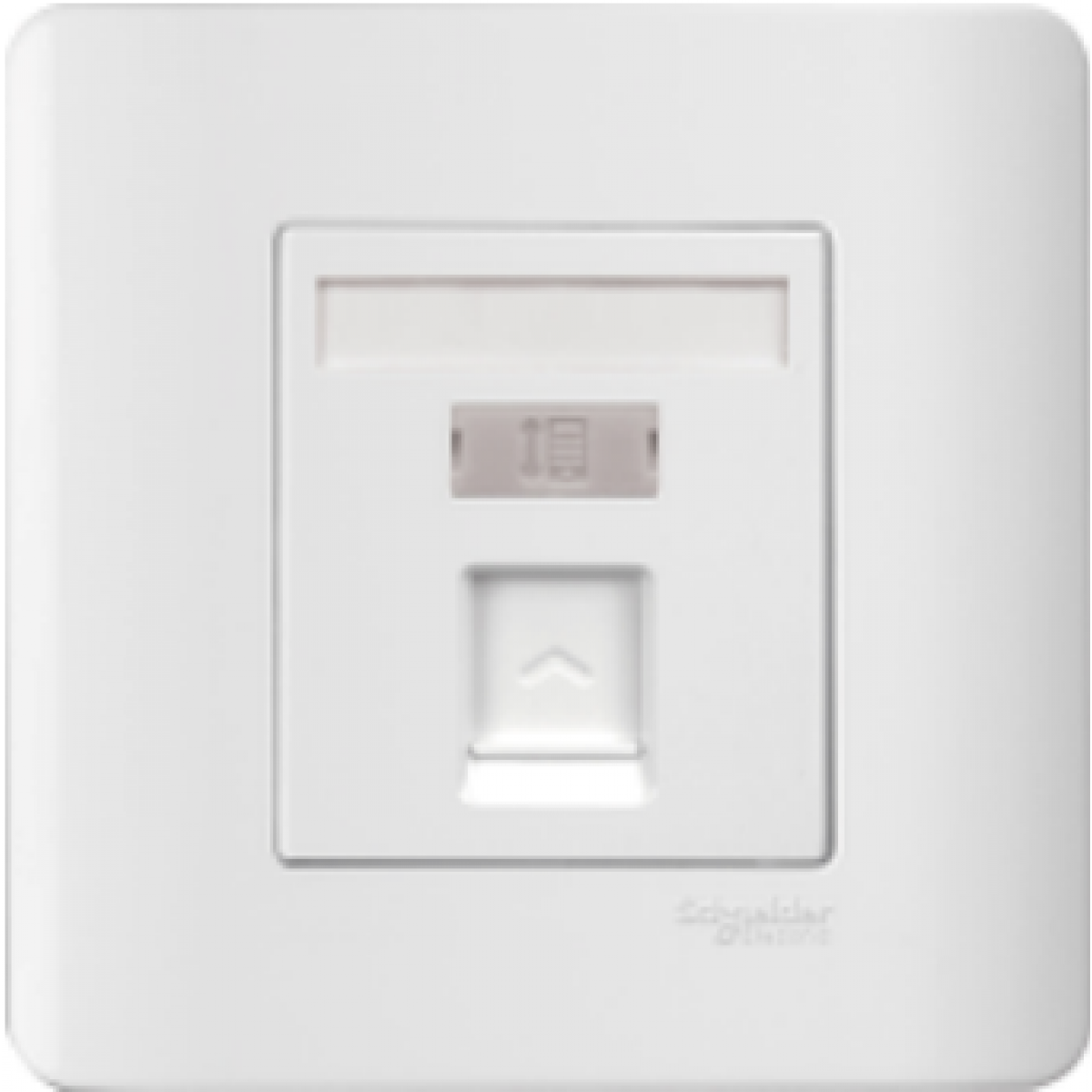 Schneider Electric ZENcelo E8431RJS4_WE 單位RJ11電話插座 (凝白) | 遮蔽式