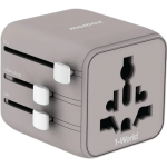 Momax UA19UKE 1-WORLD 雙 AC 全球轉換插座 (灰色)