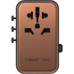 Momax 1-World+ UA20UKL2 25W旅行插座 | 內置伸縮線 | 4個USB