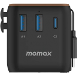 Momax 1-World+ UA20UKL2 25W旅行插座 | 內置伸縮線 | 4個USB
