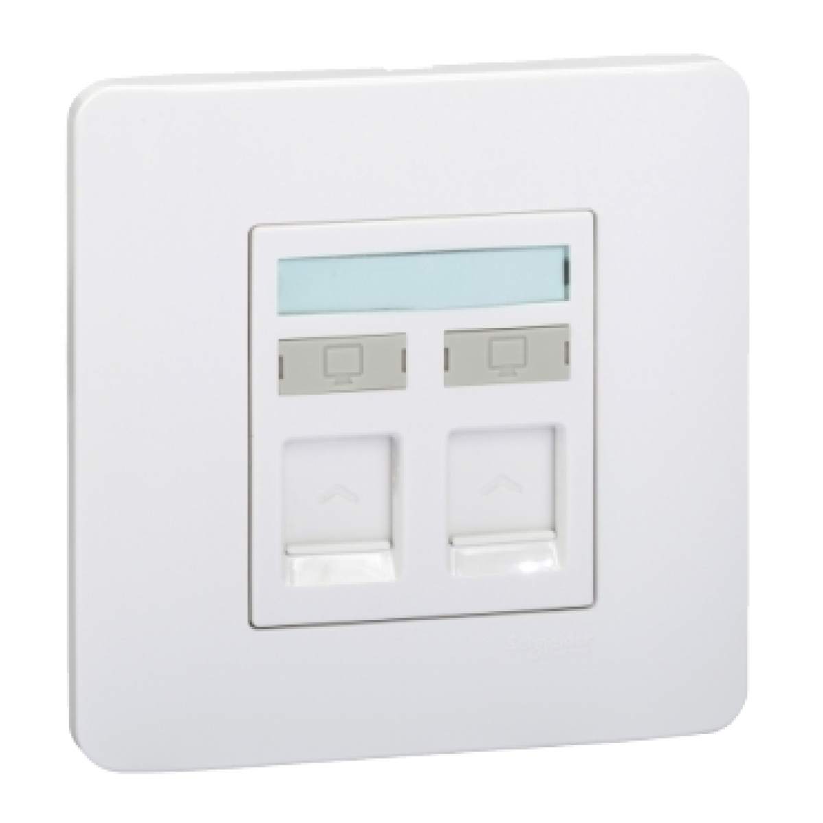 Schneider Electric ZENcelo E8432TDRJS_5_WE 電話及數據插座 (凝白) | RJ11+RJ45