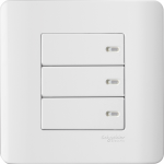 Schneider Electric 施耐德電氣 E8433/2 WE ZENcelo 16AX三位雙控平觸開關掣 (凝白)