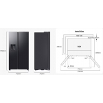 三星 Samsung RS80F65J1FSH 616公升對門式雪櫃 (黑色)