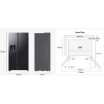 Samsung 三星 RS80F65J1FSH 616公升 對門式雪櫃 (黑色) | AI變頻/All-Around Cooling/1級能效