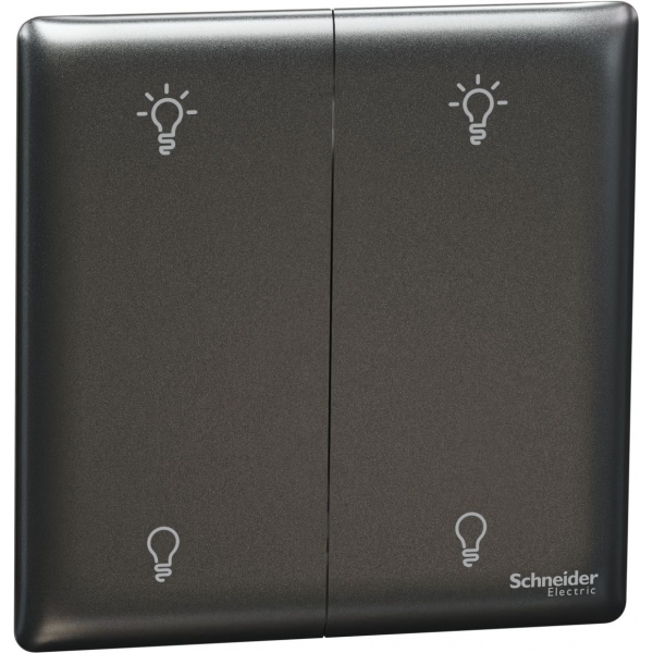 施耐德電氣 Schneider Electric NUX32RUD250_DG Unica X 兩位雙控光暗掣 (石墨灰)