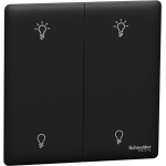 Schneider Electric 施耐德電氣 NUX32RUD250_JB Unica X 250W 兩位雙控光暗掣 (曜石黑)