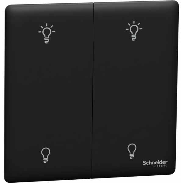 施耐德電氣 Schneider Electric NUX32RUD250_JB Unica X 兩位雙控光暗掣 (曜石黑)