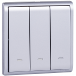 Schneider Electric 施耐德電氣 E8233L1F_LS_C5 Pieno 16AX 三位單控開關掣連螢光指示 (薰衣草銀)