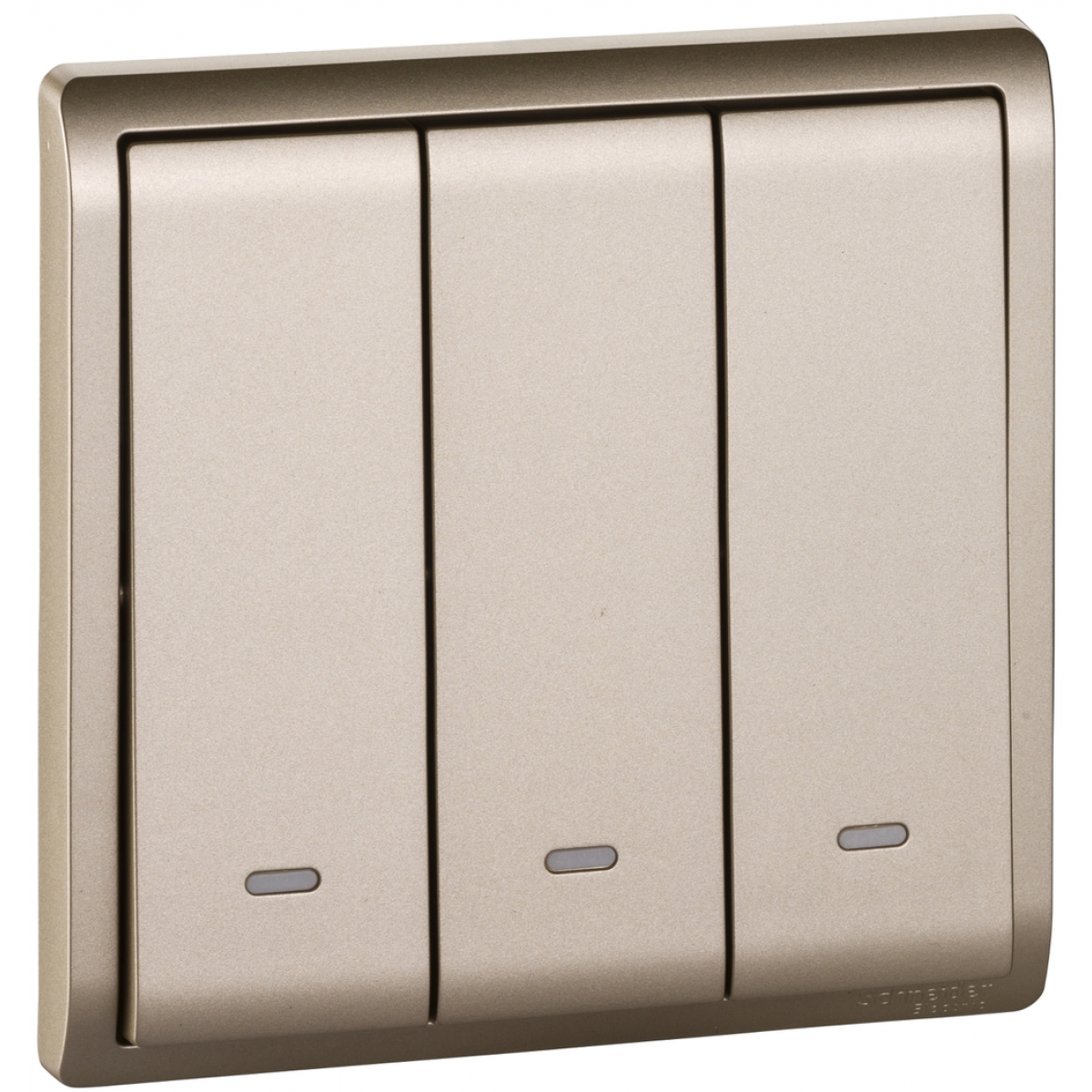 Schneider Electric Pieno E8233L1F_WG_C5 16AX 三位單控開關掣 (沉醉金)