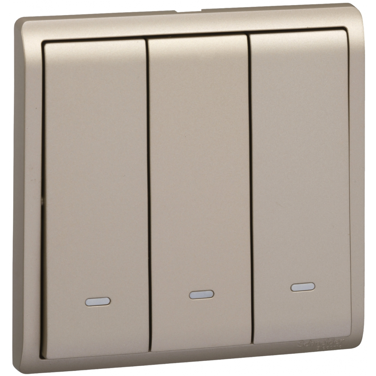 Schneider Electric Pieno E8233L2F_WG_C5 16AX 三位雙控開關掣 (沉醉金)