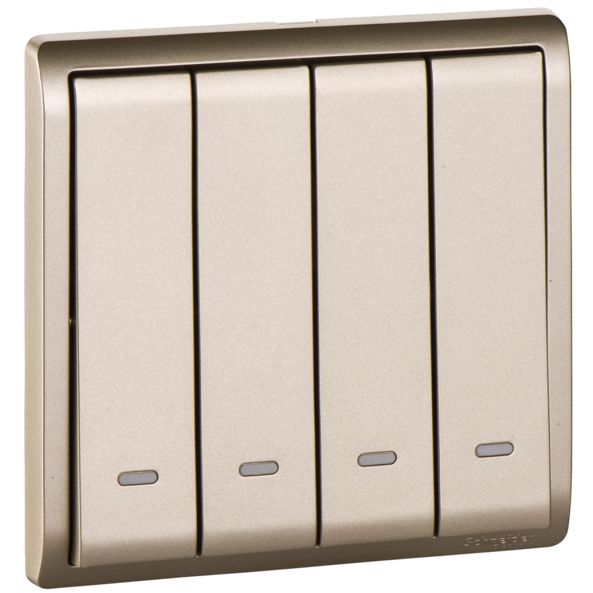 Schneider Electric Pieno E8234L1F_WG_C5 10AX 四位單控開關掣 (沉醉金)