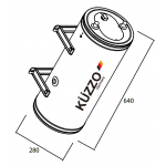Kuzzo 德國德信 KPU-23 23升 3.0kW 中央系統電能熱水器 (左排氣)