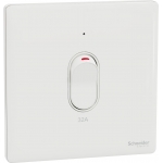 Schneider Electric 施耐德電氣 NUX31D32N_PW Unica X 32A 單位雙極開關掣連LED指示燈 (皎月白)