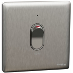 Schneider Electric 施耐德電氣 NUX31D50N_SS Unica X 50A 單位雙極開關掣連LED指示燈 (炫星銀)