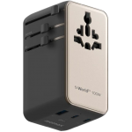 Momax 1-World²⁺ UA25UKD 100W 伸縮充電線四接口旅行充電插座 (鈦色)