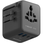 Momax UA27UKD 1-World² 35W 五接口旅行充電插座 (黑色) - GaN技術