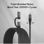 Momax DL60D Mag.Link 磁吸連接線 (2米) - USB-C to C & Lightning 60W