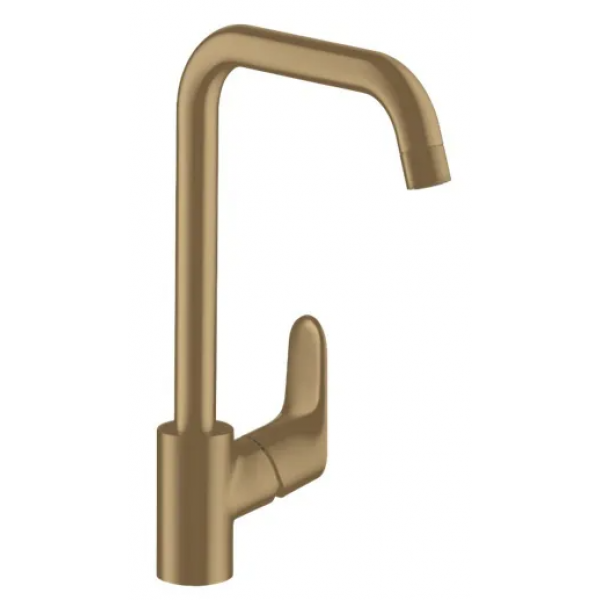 Hansgrohe 31820140 Focus 260 單把手廚房龍頭 附旋轉出水嘴 (拉絲古銅色)