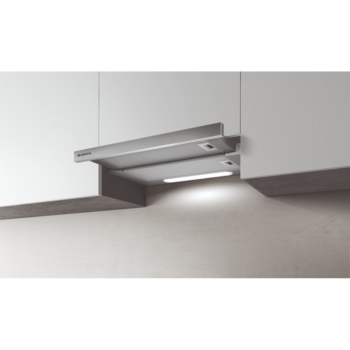 Cristal 尼斯 T600GT 60厘米拉趟式抽油煙機 - 1000m³/h超強排風與隱藏式設計