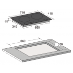 Cristal 尼斯 CI-H280-2 71厘米 嵌入式電磁電陶兩用爐
