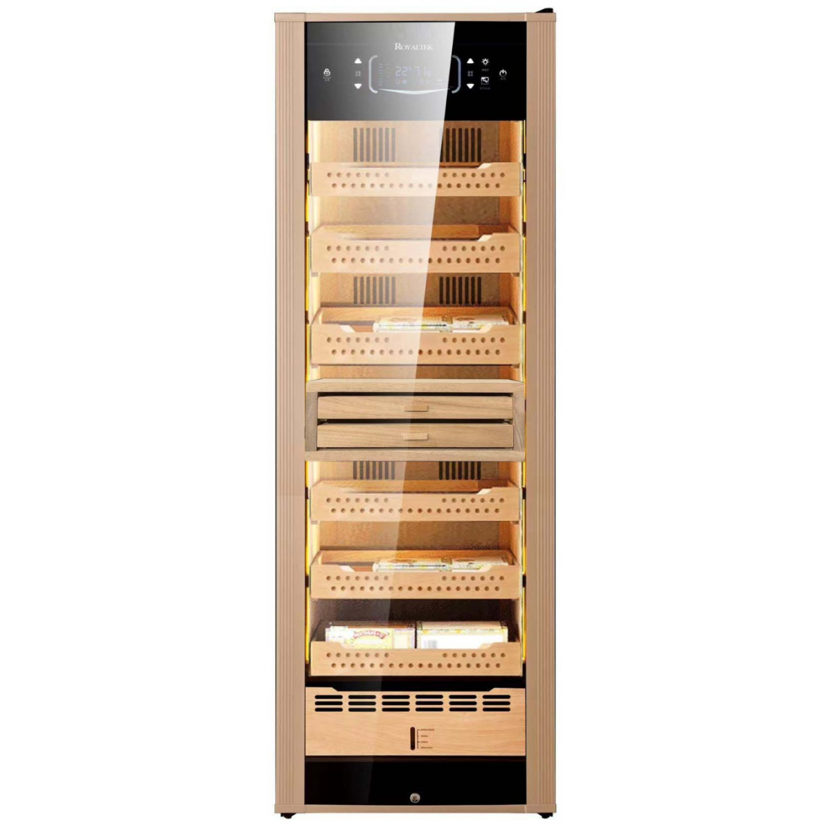 Royaltek RT168UCNR-FC 恆濕恆溫雪茄櫃 (全雪松木內框) (1200-1500支)
