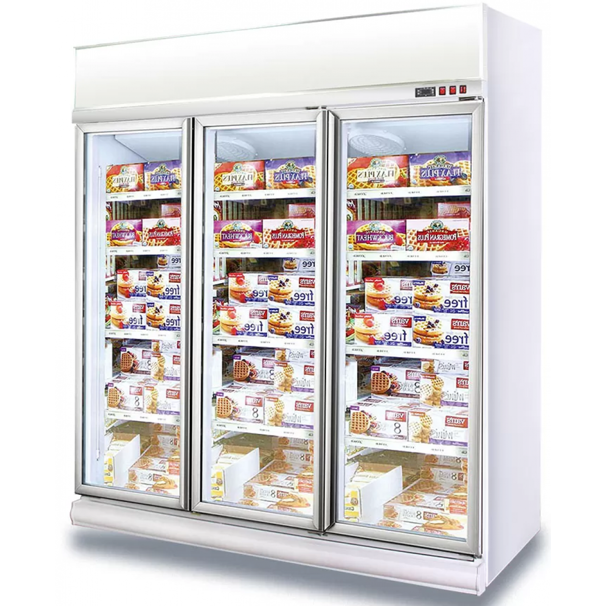 Luen Pun 聯品 LG4-1460LF-3HW 1460公升 低溫三門鋁合金展示櫃 (銀框)