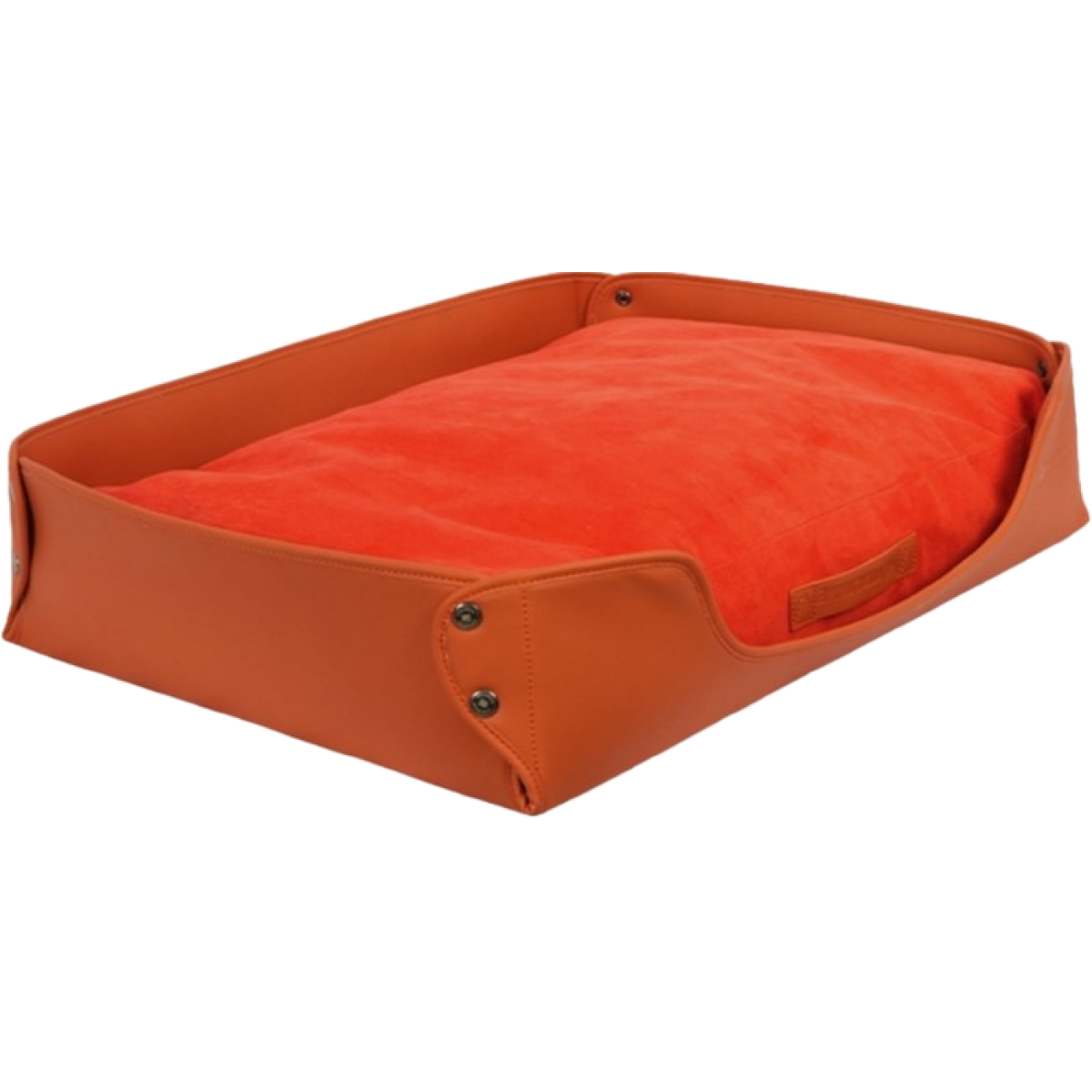 VITAL WAVE WD-1-2 皮革絨感寵物矩形窩墊 (朱夏橙色)