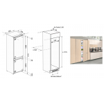 德國寶 REF-365-S-L 266公升 嵌入式雙門無霜雪櫃 (左門鉸)