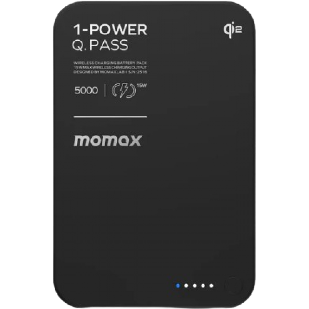 Momax IP129Q2D 1-Power Q.Pass 5000mAh Qi2 磁吸流動電源 (CCC 認證)