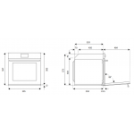 Bertazzoni F6011MODPLN/23 60厘米 76公升 Modern系列 嵌入式電焗爐 (碳黑色) - 11功能，熱解清潔，多層玻璃門