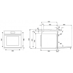 Bertazzoni F6011MODVTC 60厘米 76公升 Modern系列 嵌入式蒸焗爐 (褐銅色) - 11功能，全蒸氣模式，自動水洗